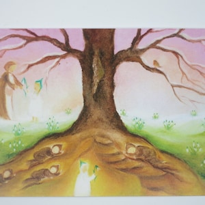 Cartolina per bambini bucaneve per la tavola stagionale - Primavera - Waldorf - Articolo n. WIPK421