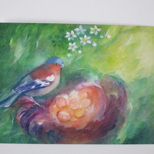 Le nid printanier - Carte postale pour la table de saison - Waldorf - Art.No. FRPK122