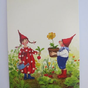 Pippa und Pelle im Garten - Postkarte - Jahreszeitentisch - Waldorf - Art. SOPK195