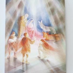 Heilige Nacht - Postkarte für den Jahreszeitentisch - Weihnachten - Advent - Waldorf- Art. Nr. WIPK135