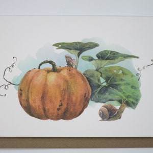 Pompoen Herfst Wenskaart - Herfstkaart met Envelop - Dubbele Kaart - Art. Nr.HEPK275