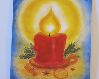 Advent candle - postcard - seasonal table - Waldorf - Advent wreath - Christmas - Winter - candle - Art. No. WIPK35