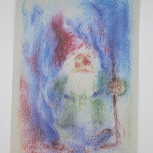 Ein Zwerg - Postkarte für den Jahreszeitentisch - Gnom - Wichtel - Waldorf- Art. Nr. WIPK362