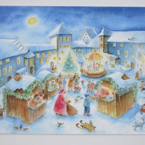 Christmas market - postcard - seasonal table - Waldorf