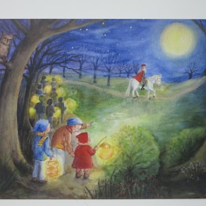 Laternelaufen - Postkarte - Jahreszeitentisch - Waldorf - Laternenumzug - Herbst - Kindergarten - Sankt Martin- Art. Nr.HEPK13