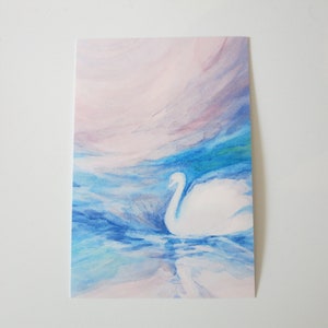 Swan - Large Postcard - Seasonal Table - Waldorf - Art. SOPK337