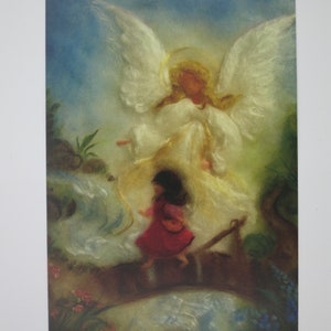Engel -Schutzengel - Jahreszeitentisch - Postkarte - Waldorf - Winter - Kinder - Behütet Art.Nr. WIPK436