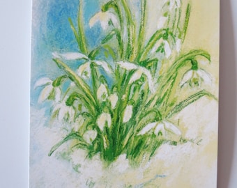Schneeglöckchen - Jahreszeitentisch - Postkarte - Waldorf - Winter - Schnee- Art. Nr. WIPK15