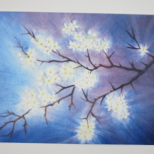 Table saisonnière en fleurs de prunellier - Waldorf - carte postale - article n° FRPK209