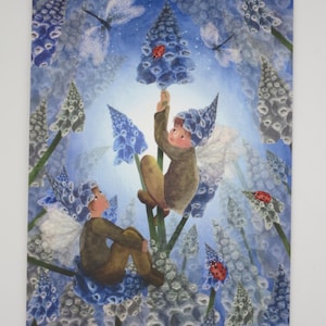 Ladybug Blues - Carte postale pour la table de saison - Waldorf - Été - Réf. SOPK372