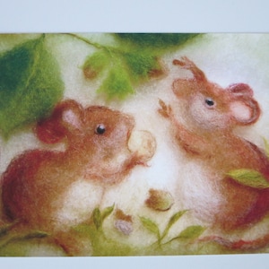 Die Mäuse - Postkarte für den Jahreszeitentisch - Herbst - Waldorf- Art. Nr.HEPK68