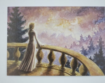 Mondprinzessin - Jahreszeitentisch - Postkarte - Waldorf