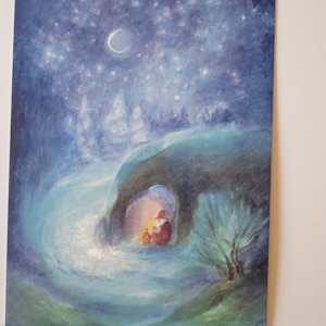 Hirte - Postkarte für den  Jahreszeitentisch - Winter - Weihnachten - Advent - Waldorf- Art. Nr. WIPK232