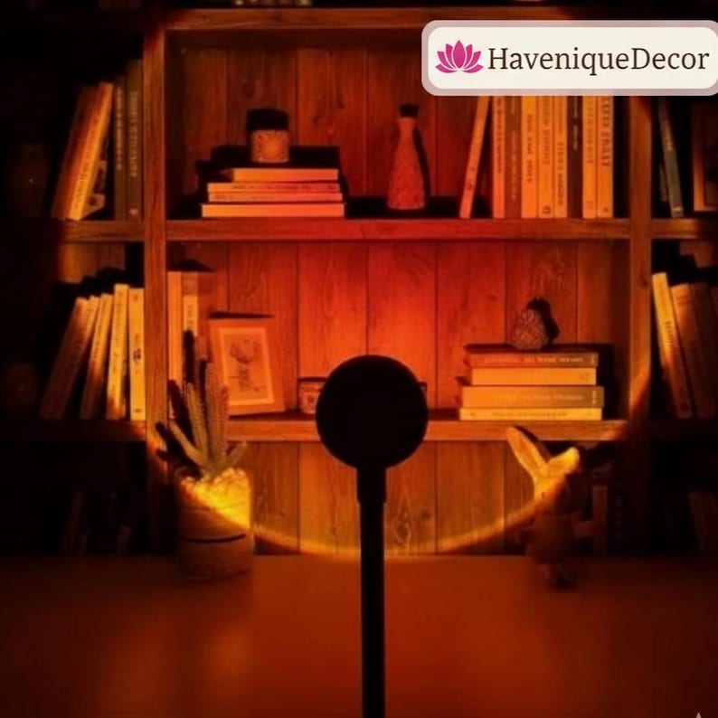 Lámpara de proyector LED de atardecer con luz nocturna ambiental USB para dormitorio y decoración de pared para fiestas.