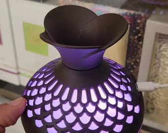 Wooden Design Air Humidifier – Essential Oil Diffuser with Colorful LED