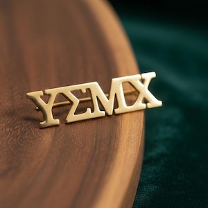 Benutzerdefinierte Namen Brosche: Personalisierte Initiale Pin, Emaille Abzeichen Angepasste Name Krawatte Brosche, Pins für Kleidung Personalisieren Skript Name Push Pin