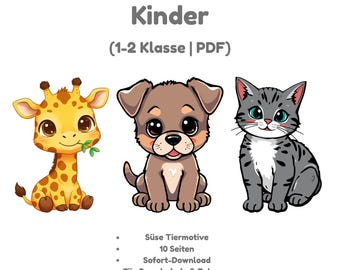 10 labyrinthes d'animaux pour enfants – Fiches d'activités PDF | Labyrinthes pour les élèves de primaire (CP-CE1) | Casse-têtes logiques sur les animaux | Téléchargement instantané