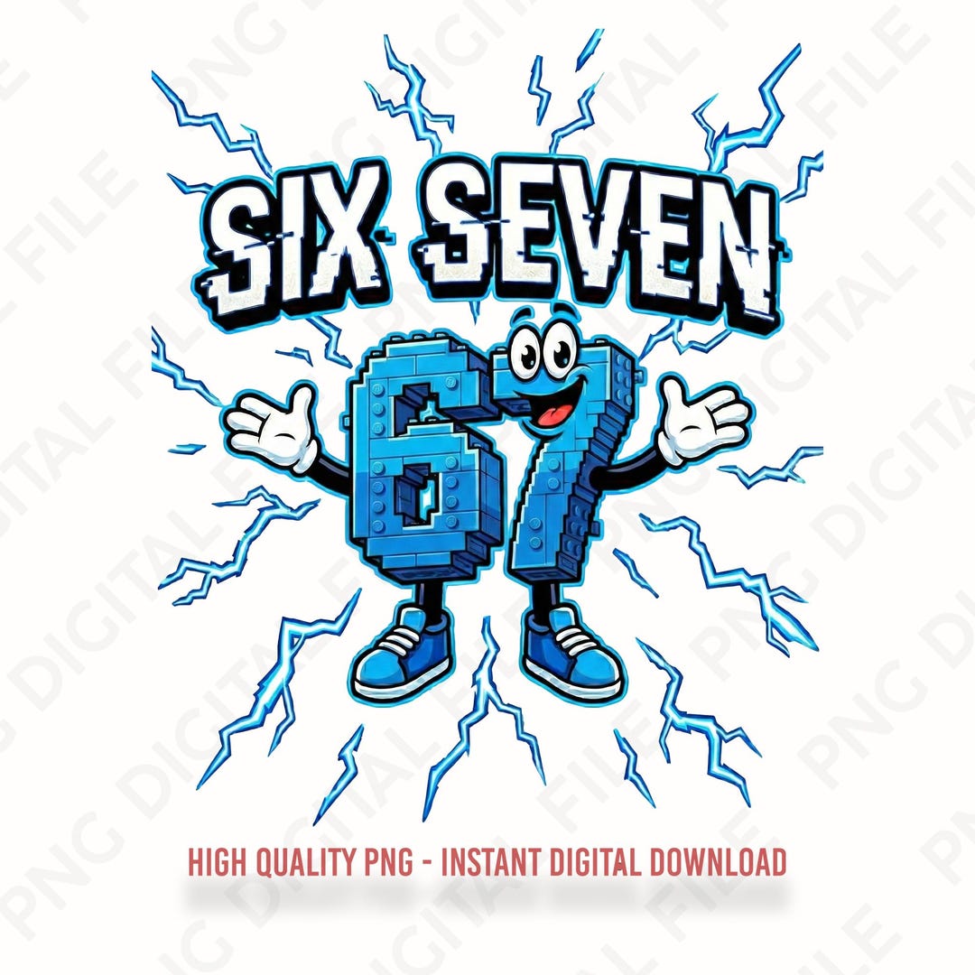 Steal A Brainrot Six Seven Meme PNG Lego Style 67 Character Italian 