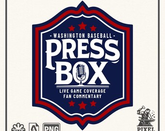 Washington Baseball Press Box SVG | Vintage Sports Logo Cut File