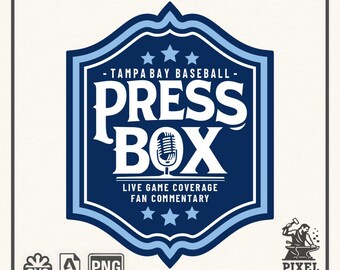 Tampa Bay Baseball Press Box SVG | Vintage Sports Logo Cut File