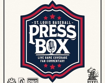 St Louis Baseball Press Box SVG | Vintage Sports Logo Cut File