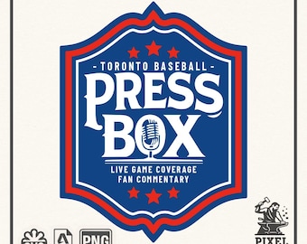 Toronto Baseball Press Box SVG | Vintage Sports Logo Cut File
