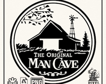 Original Man Cave SVG Design | Vintage Sign Design | Vinyl Cutting File | Digital Download