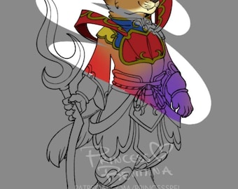 Downloadable Coloring Page - Warrior Dog