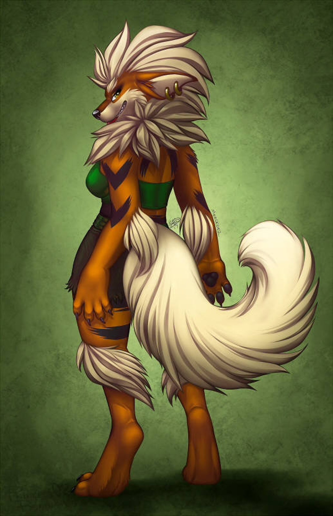 11x17 Arcanine Girl Print Etsy
