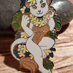 Tropical Lioness Hard Enamel Pin