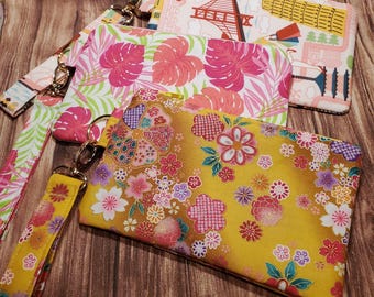 Handmade Pouch with Wristlet