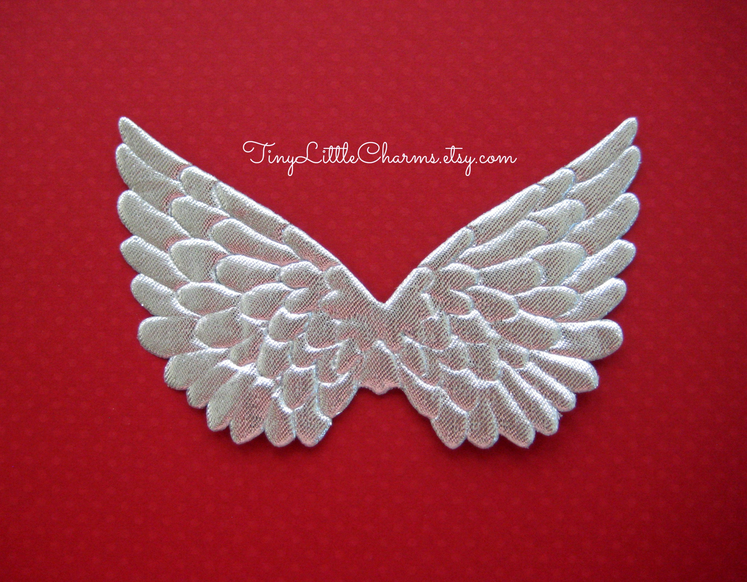 SILVER Angel Wings, Fairy Wings, Puffy Wings for Scrapbooking