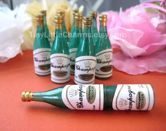 Mini Champagne Bottle, Cupcake Toppers for New Year's Eve Celebration, Wedding, Anniversary, Bachelor, 2.25"h, 12 or 36 Bottles