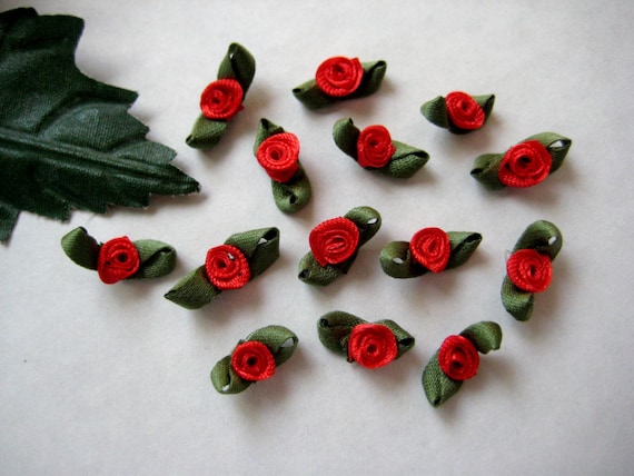 DIY Easy Ribbon Roses - The Red Painted Cottage