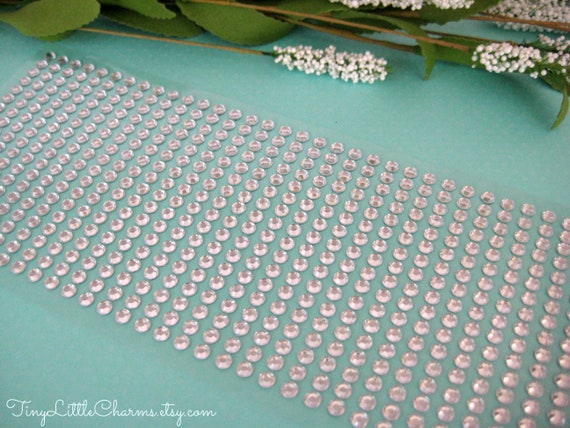 10 X Strips Diamante Rhinestone Clusters Clear Self Adhesive Stick on Gems Rhinestones  for Crafts 