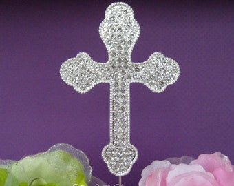 VOILEY® Topper 1PCS Gold&Silver Diamond Cross Cake Religious Wedding Christening VOILEY® Topper 1PCS Gold&Silver Diamond Cross Cake Religious Wedding Christening