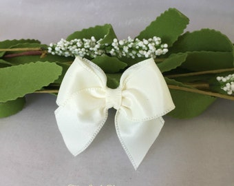 2" Ivory Bows for Headband, Sewing, Crafting, Doll Clothes, Embellishment, Ribbon wide 3/4" (20 mm), 10, 30 or 50 pieces