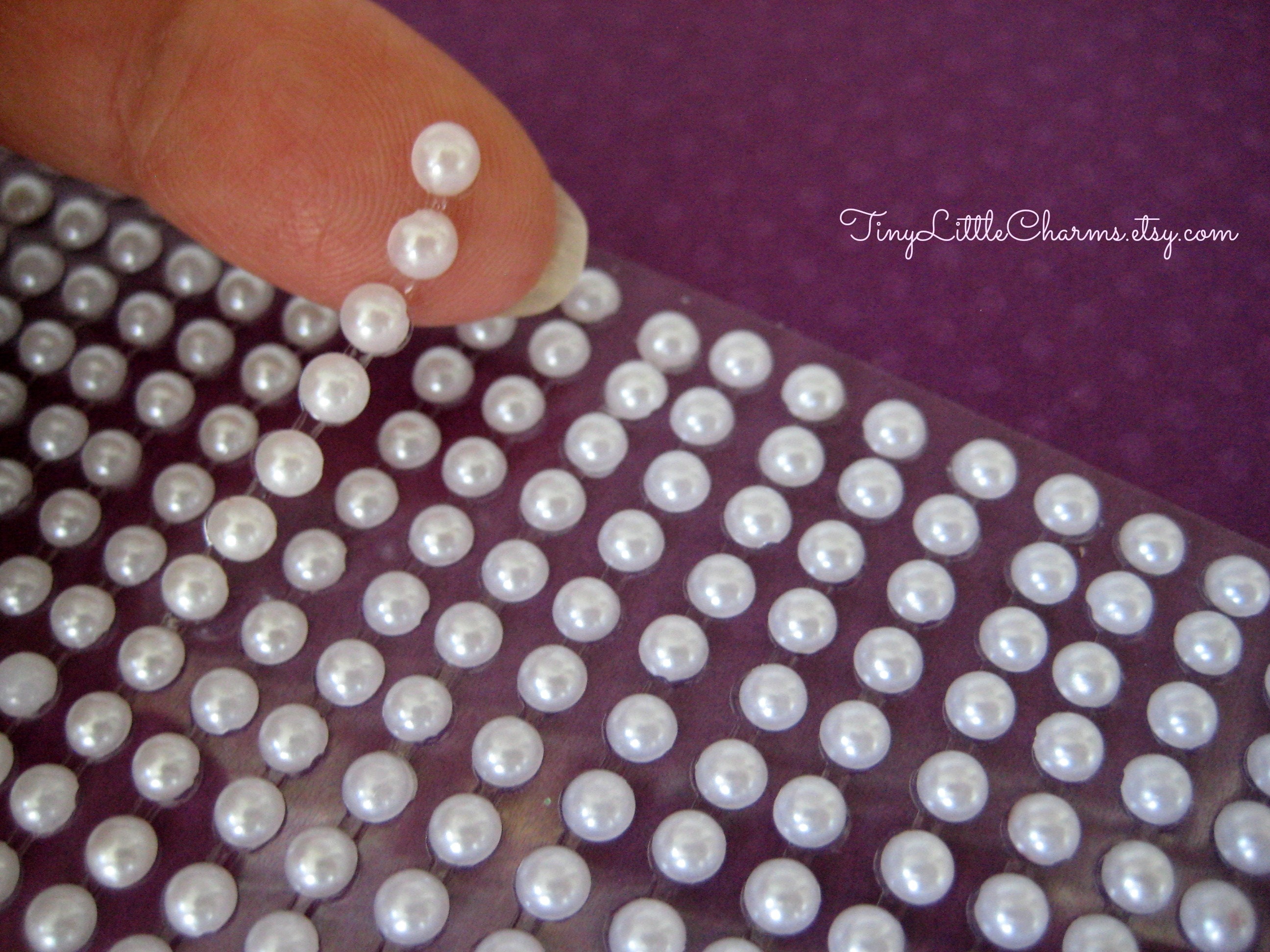 4mm Half Pearl Strips Self Adhesive, Wedding Decoration, DIY