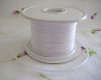 1/8" White Satin Ribbon for Crafting, Tags, Baby Shower, Party Favors, Hair Accessories, 10 yards