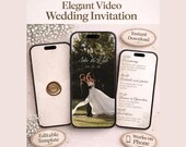 Video wedding invitation template Plantilla de invitación en video para boda editable