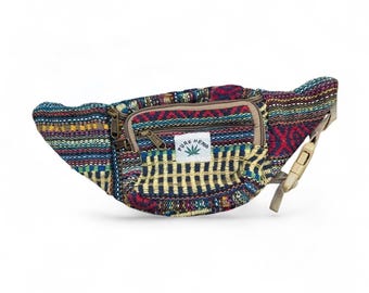 Heuptasje van 100% natuurlijk hennep, milieuvriendelijke boho-heuptas, minimalistisch heuptasje, unisex accessoire, handgemaakt