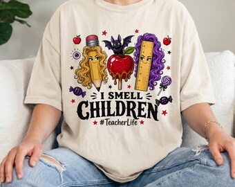 Comfort Colors® I Smell Children Teacher Shirt, Halloween Teacher Shirt, Funny Teacher Tee, Spooky Teacher Shirt, Teacher Life Shirt