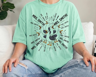Comfort Colors® Custom Seagulls Teacher Shirt, Funny Teacher Tee, Teacher Appreciation Gift, Funny Personalized Teacher Nemo T-shirt