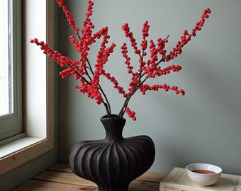 Jarrón de plástico minimalista para decoración del hogar, la oficina o el escritorio.