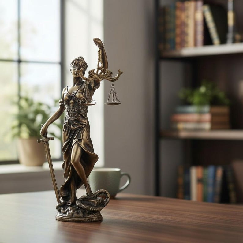 Retro Justice Vintage Justice Lady Statue, Retro European Decor Figurine, Imitation ...