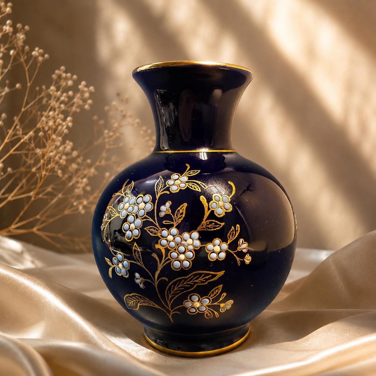 最終価格【新品同様】青磁器 花瓶 小野卓作 青磁 大壺 花入 共箱 略歴