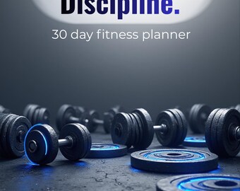 Fitness Planner PDF | Workout and Habit Tracker | Gym Training Planner | Goal Setting | Printable Digital Planner