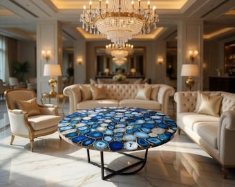 1" thickness. 18" × 18" × 1". USD 565 blue agate square slab