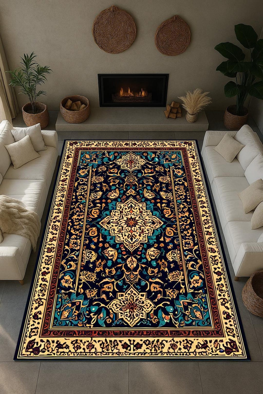 Digital Layered Rug, Kids Fantasy Rug, Indoor Play Rug, Kids Comfort ...