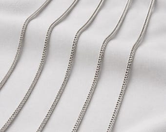 Handmade Oxidized Sterling Silver Foxtail Necklace, Bali Style Chain, Dark Silver Minimal Jewelry, Statement Chain